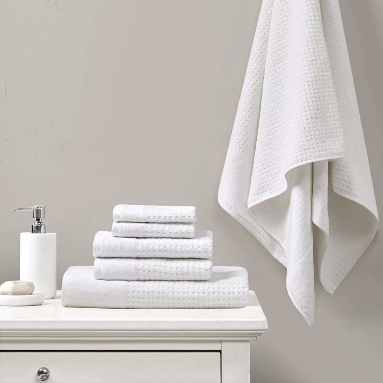Gracie Mills Cotton Jacquard Antimicrobial Bath Towel 6 Piece Set